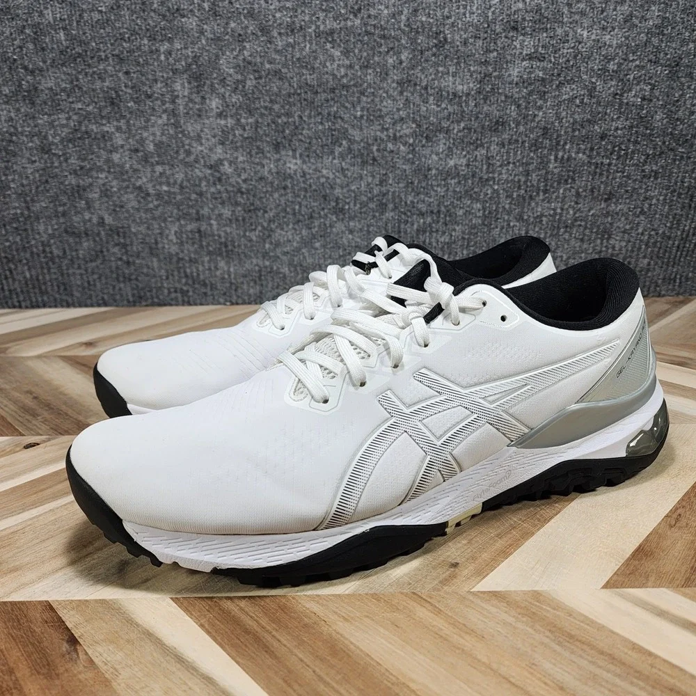 Asics Gel-Kayano Ace 2 Golf Shoes White Silver Spikeless Mens Size 14 1111A243